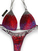 Custom Competition Bikinis Gradient red molded cup top