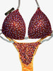 Rental Orange Velvet B/C cup molded top, Standard front, pro cut butt