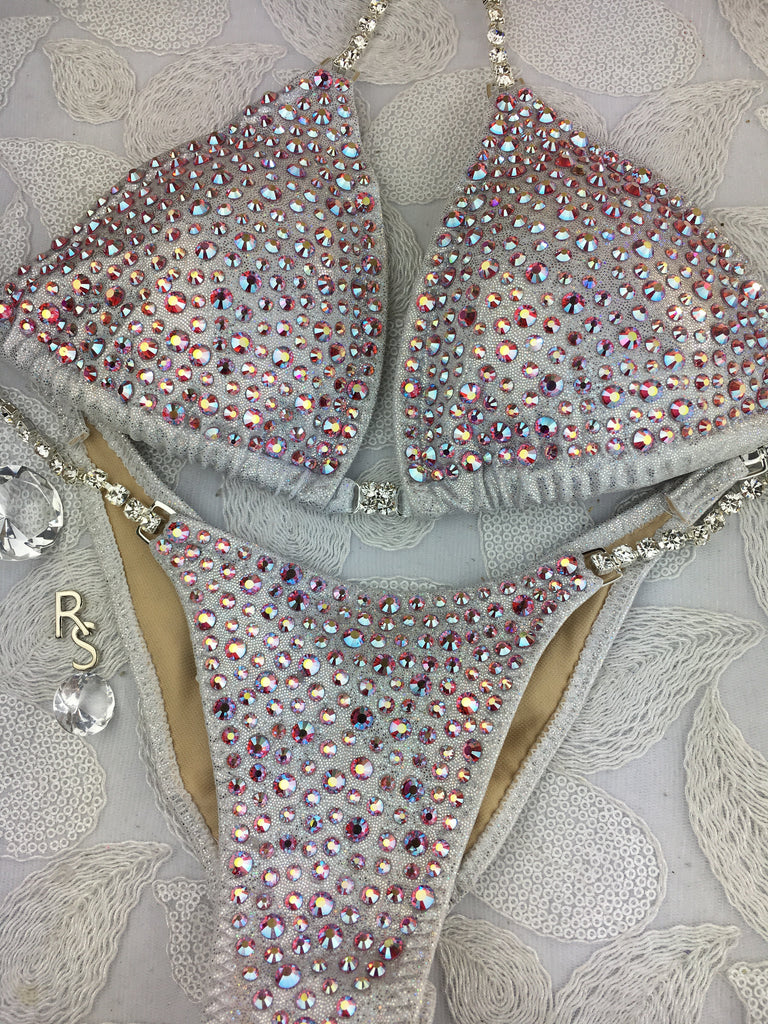 Quick View Competition Bikinis White/Rose/Pink Confetti Bliss (all one color ab)
