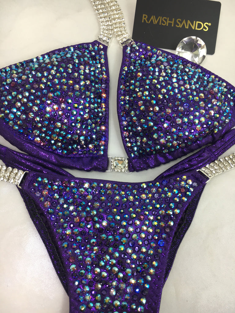 Custom Competition Bikinis Purple Ultimate Confetti