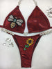 Custom Posing Exclusive Sunflower/Bees/Pineapple Or Star options bikini w/Embellishment $139.99 (choose any fabric color/choice of connectors)