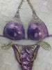 Quick View Competition Bikinis Purple Diamond Princess w/Molded cup 3 tier dangle upgrade