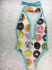 Paradise Donut/doughnut Plunge neck and high on hip one piece custom (INCLUDES a Choker!)