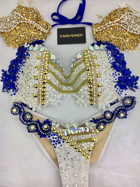 Custom Drum Major/Marching Band  Themewear bikini, Plume/Hat, Shoulder Pads, Cape