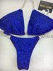 Custom Competition Bikinis Blue purple Bling Luxe all solid
