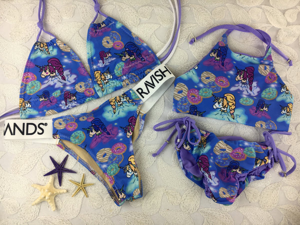 Custom Mommy And Me Unicorns (Childs suit is reversible) (may order in any fabric combo we offer)