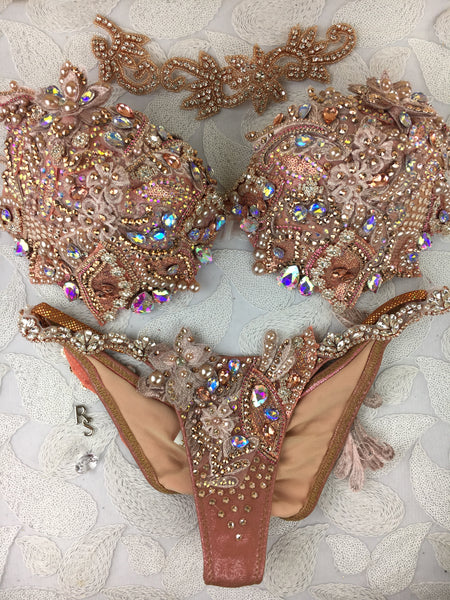 Custom Rose Gold Bliss Themewear with wings $1348 or bikini only $849