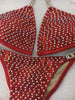 Custom Bling Luxe w/color upgrade (1solid stock crystal/1color ab special order alternating)Competition Bikini