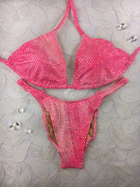 Pink Sequin ELF $135(Standard Front/Standard Back/D Cup Top)