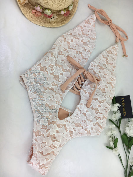 Custom Lace Bikini One Piece (Wedding/Bride/Honeymoon) w/or without “bride” requests