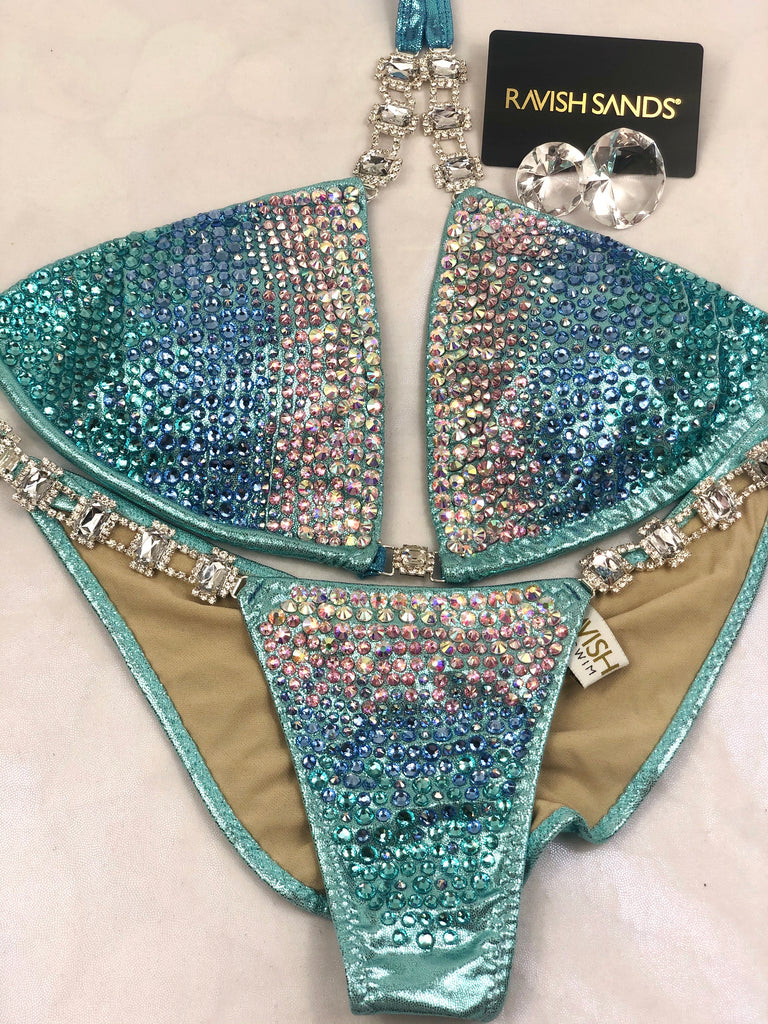 Custom Competition Bikinis Baby Blue/Mint