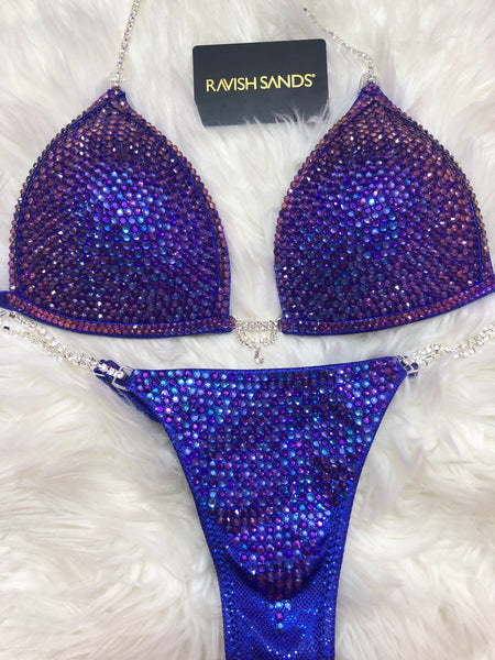 Custom Purple Competition Bikini and molded cup Included