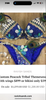 Rush fee ship in 5 weeks for bikini and wings fluffy white medium wing with blue ombre and fluffy peacock , add more gold to bikini