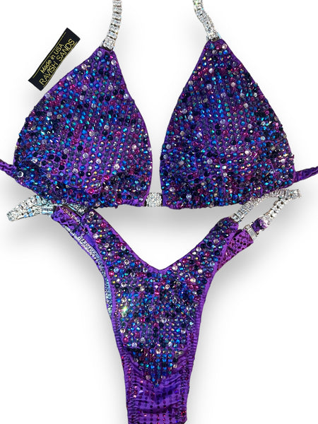 Custom Competition Bikinis purple multi