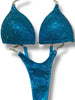 Custom Competition Bikinis turquoise Capri Molded Cup 
