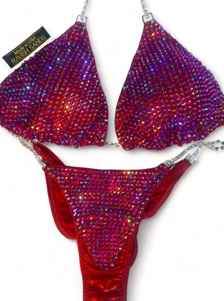 Custom Competition Bikinis Multitone (strawberry red ab)