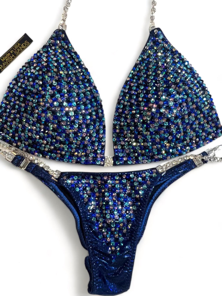 Custom Competition Bikini blue molded cup