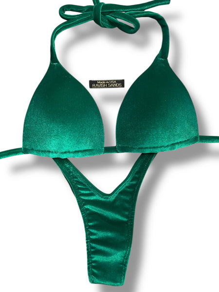 Velvet Custom Competition Posing Bikini with adjustable slide on bottoms (other colors available)