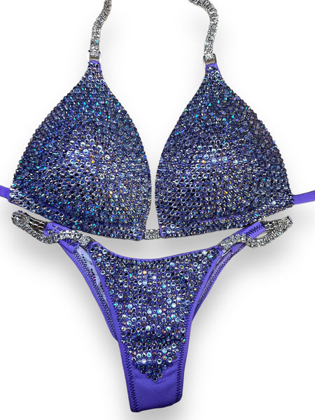 Custom Competition Bikinis lilac lavender Luxe