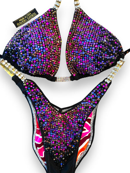 Custom Competition Bikinis unicorn gradient Wellness bikini