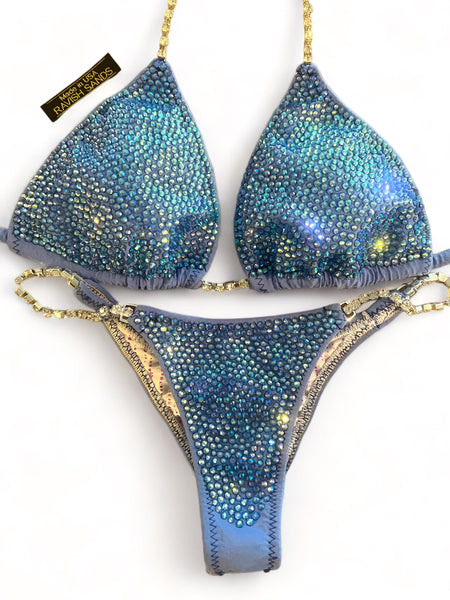 Custom Competition Bikinis periwinkle blue