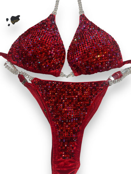 Red velvet Custom competition bikini