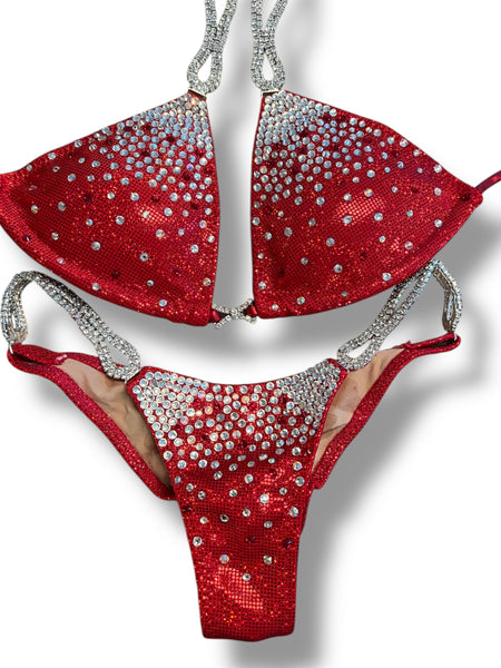 Rental Red Small Top Marissa Front Procut Cheeky Bottom