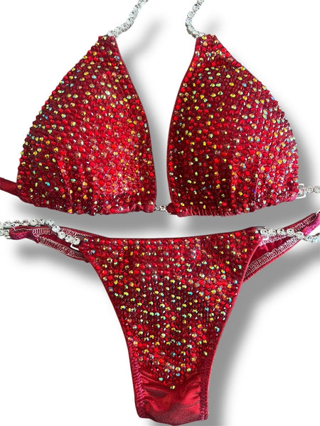 Rental red medium top standard front pro cut butt