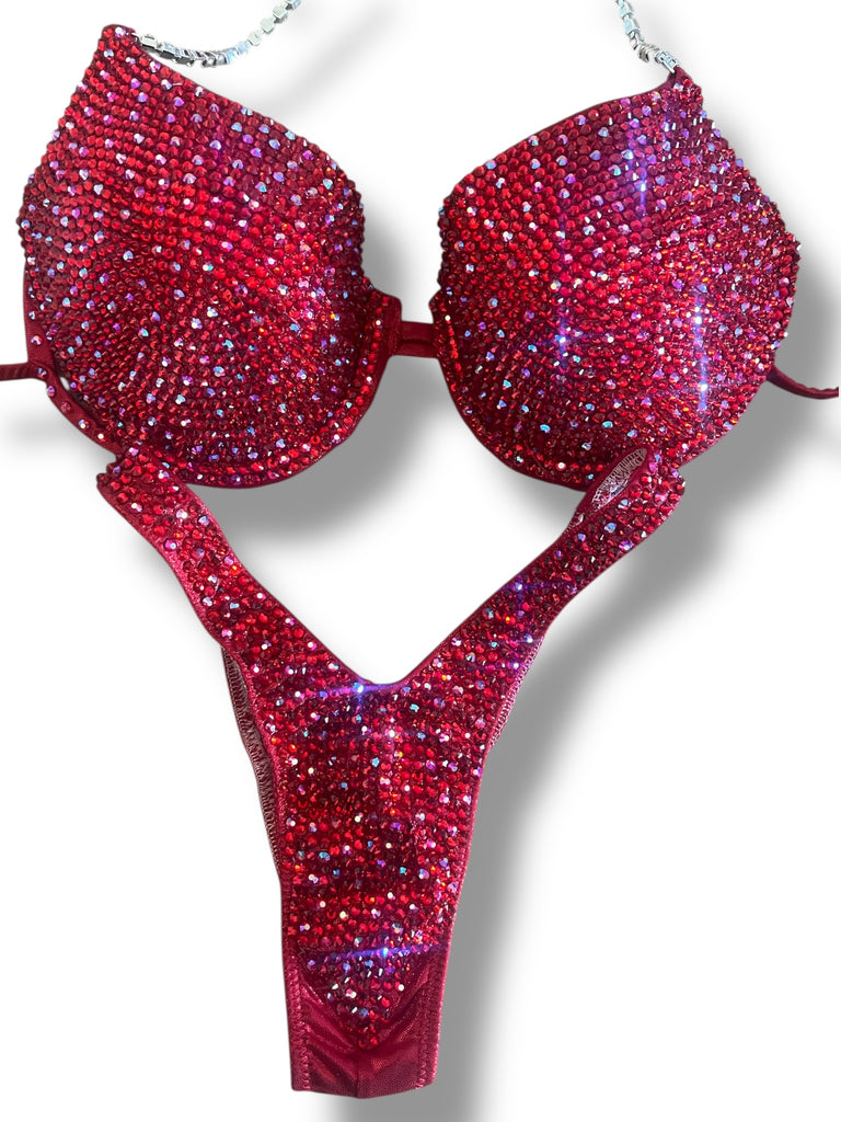 Rental Red size D/DD bra pro cut bottoms