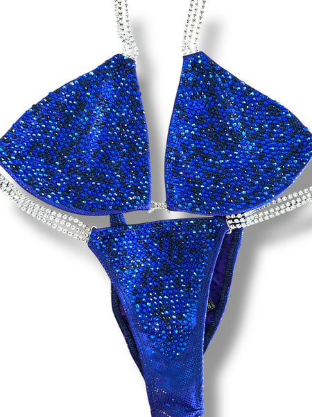 Ready to ship purple blue sg medium top standard front pro cut bottoms