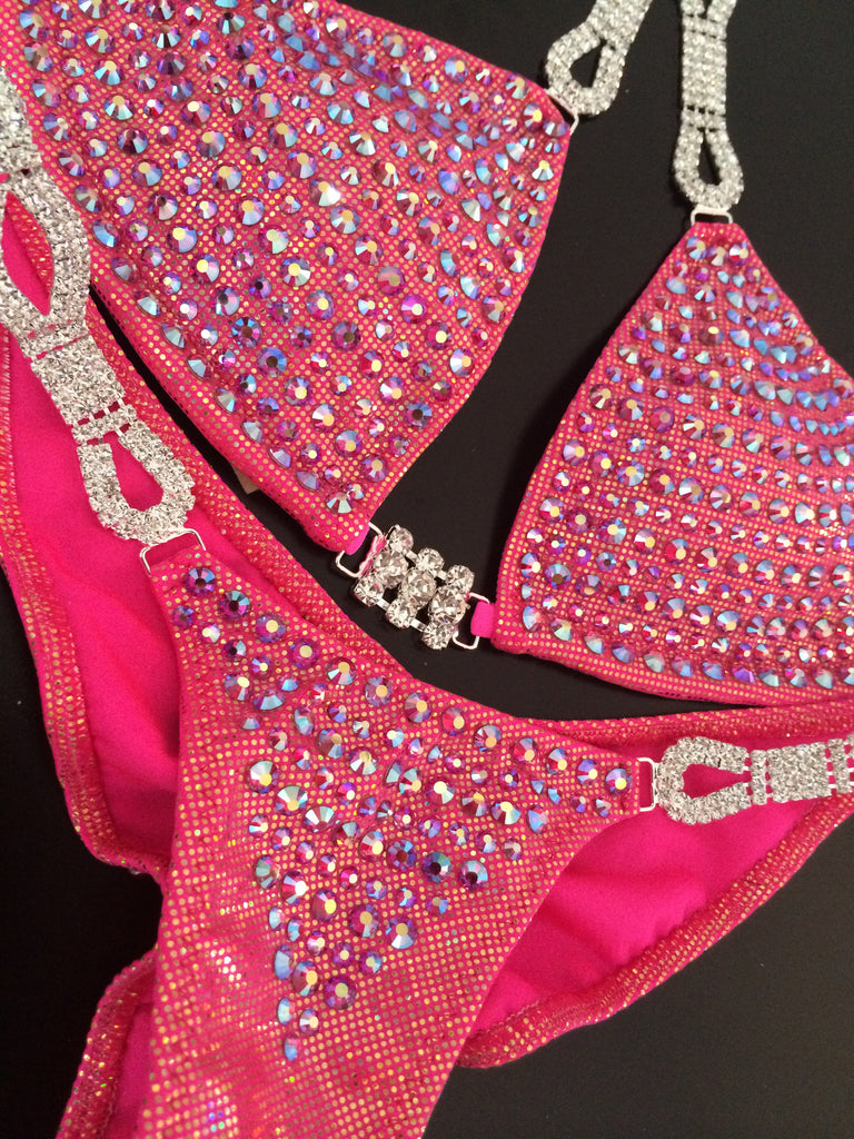 Quick View Competition Bikinis Color crystal Pink Bubbles Elite