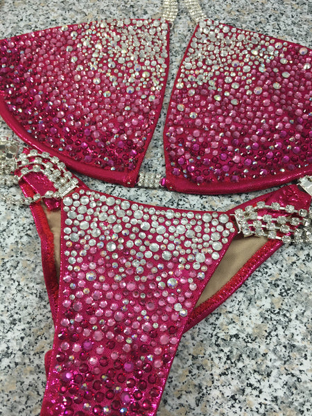 Custom Bubbles Deluxe Gradient 30/20/16/12 Competition Bikini