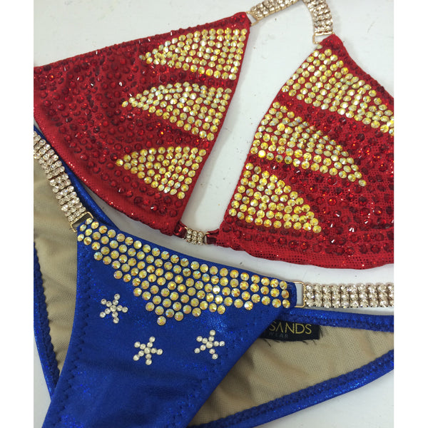 Custom Wonder Woman Inspired Themewear bikini *wings sold separately
