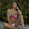 Custom Bikini Paradise Vixen Patch Work (LIMITED EDITION)Tie string bikini***(SUIT SOLD PER PIECE OR SET, price varies)