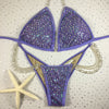 Rental #30 Lilac #13 Seq Celebrity Seq Elite Large skinny Top/micro cheeky color crystal upgrade (we size bottoms to your measurement)