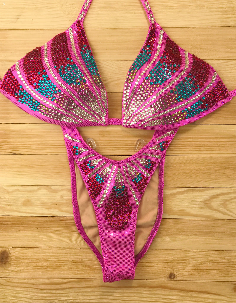 Rental Pink Ombre Elite Figure Suit (C-cup) Tina Front/Tina Back