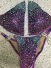 Custom Bubbles Diamond Princess Gradient Deluxe w/color crystal upgrade Competition Bikini
