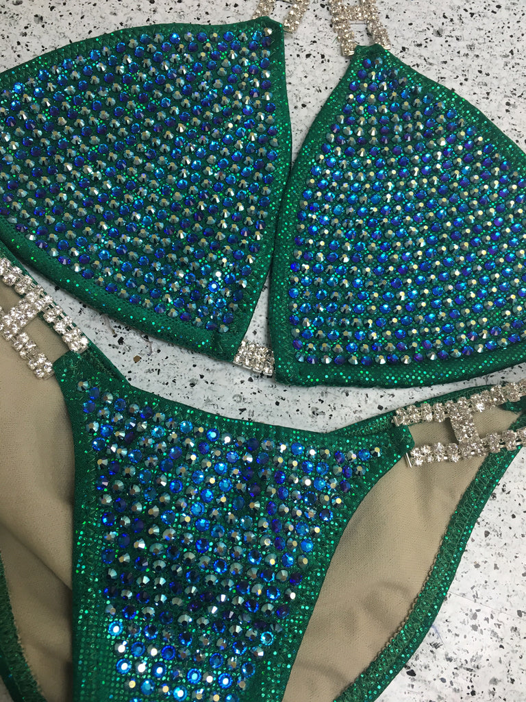 Quick View Competition Bikinis Green Bling Luxe