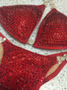 Custom Bling Luxe w/color upgrade (1solid color crystal-non ab)Competition Bikini (available color chart photos below)