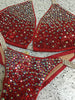 Custom Bubbles DeLUXE Diamond Princess Color Crystals (Choose any Fabric Color)Competition Bikini
