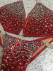 Custom Bubbles DeLUXE Diamond Princess Color Crystals (Choose any Fabric Color)Competition Bikini