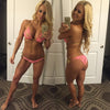 Hunnybunsfit Lace (DEFAULT photo is coral lace over gold metallic)  SUIT IS $50 today automatic discount at checkout