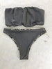 Custom Silver Gunmetal Black Floral 4:1 Flip It Reversible Highwaisted Bikini (NO Scrunch Butt)