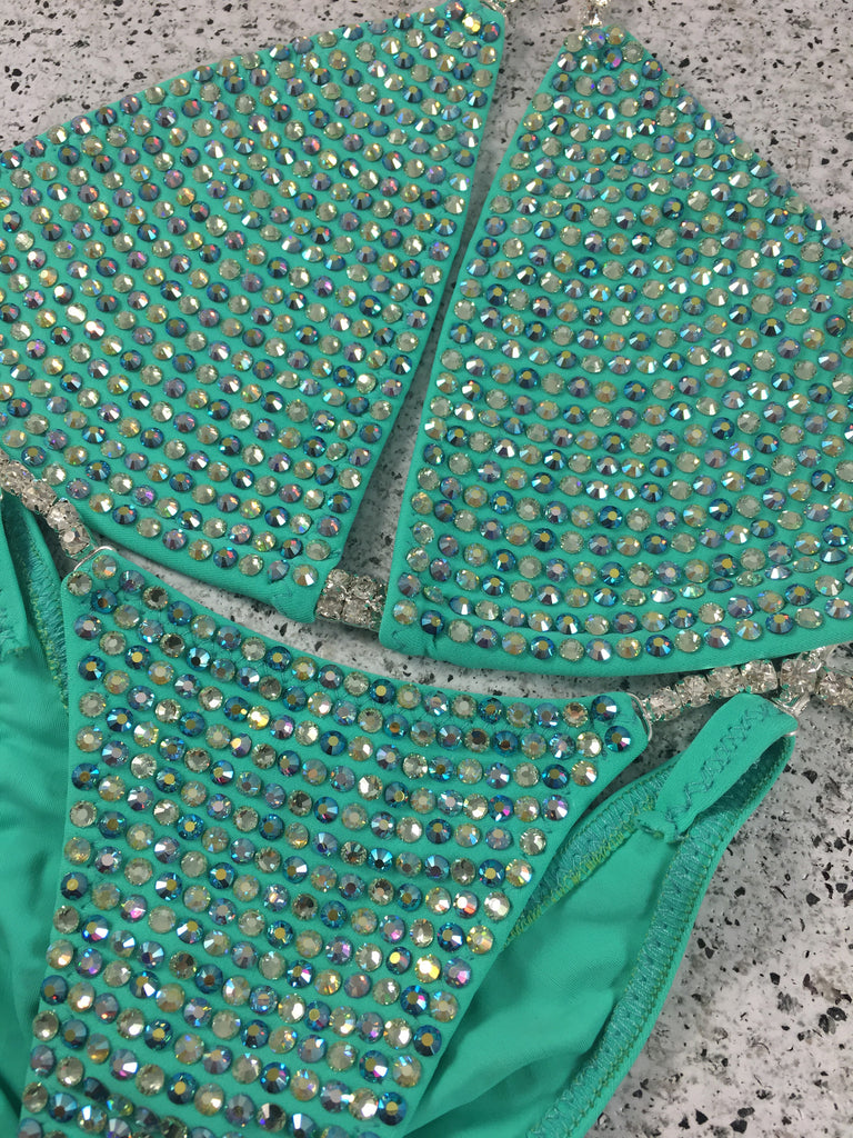 Quick View Competition Bikinis Mint Green Bling Luxe