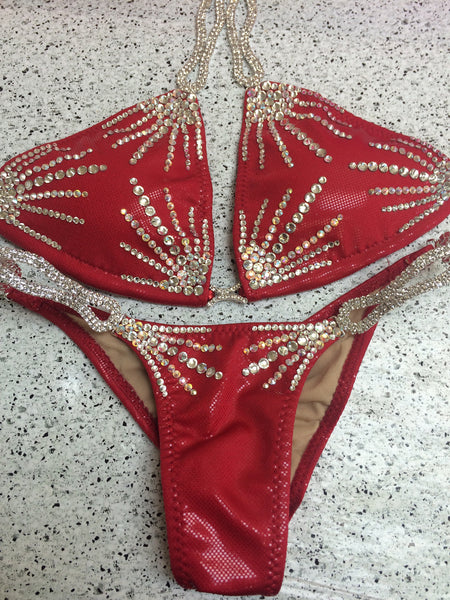 Custom Bubbles Sun Rays Competition Bikini