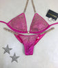 Rental Pink Sparkle Medium Standard Top/Brazilian Cheeky