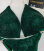 Custom Competition Bikinis Dark Emerald Green Molded Cup 