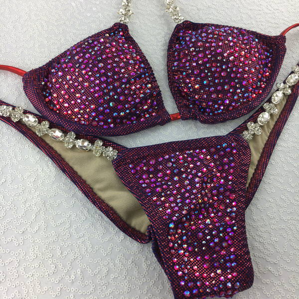 Navy Red S.G. (Connector# 63) Platinum Bling Exclusive Red AB MIDCOVERAGE Cheeky