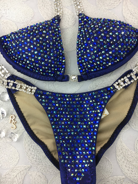Quick View Competition Bikinis Blue Bling Luxe