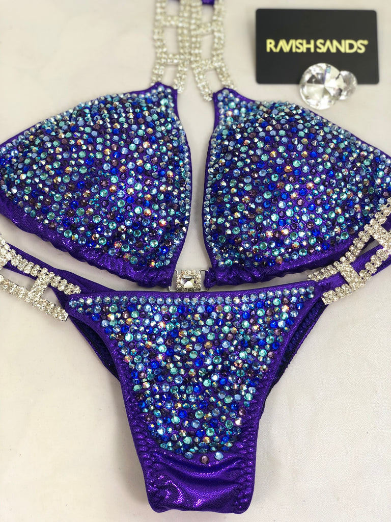 Custom Competition Bikinis Multitone (purple/aqua/sapphire)